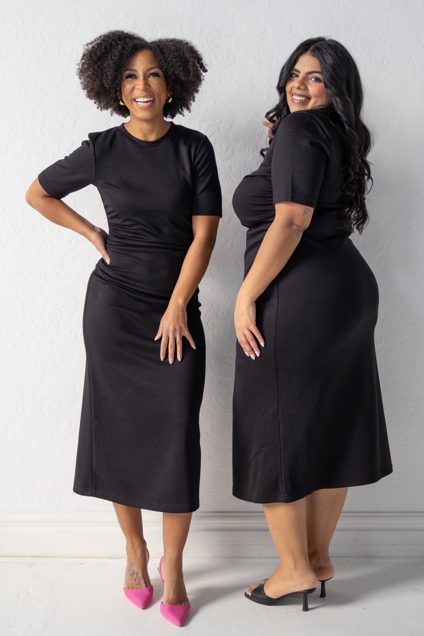 Nancy Ruched Midi Dress (S-XXL)