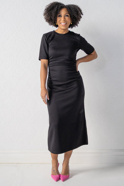 Nancy Ruched Midi Dress (S-XXL)