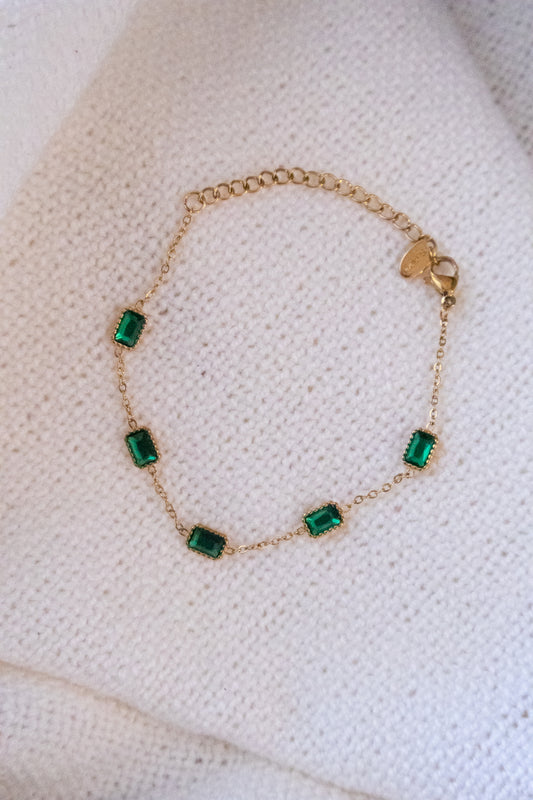 Emerald Dainty Bracelet