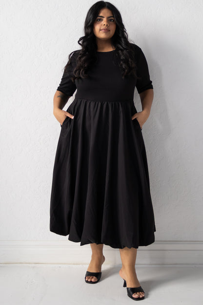 Kirsten Bubble Hem Midi Dress (S-XXL)