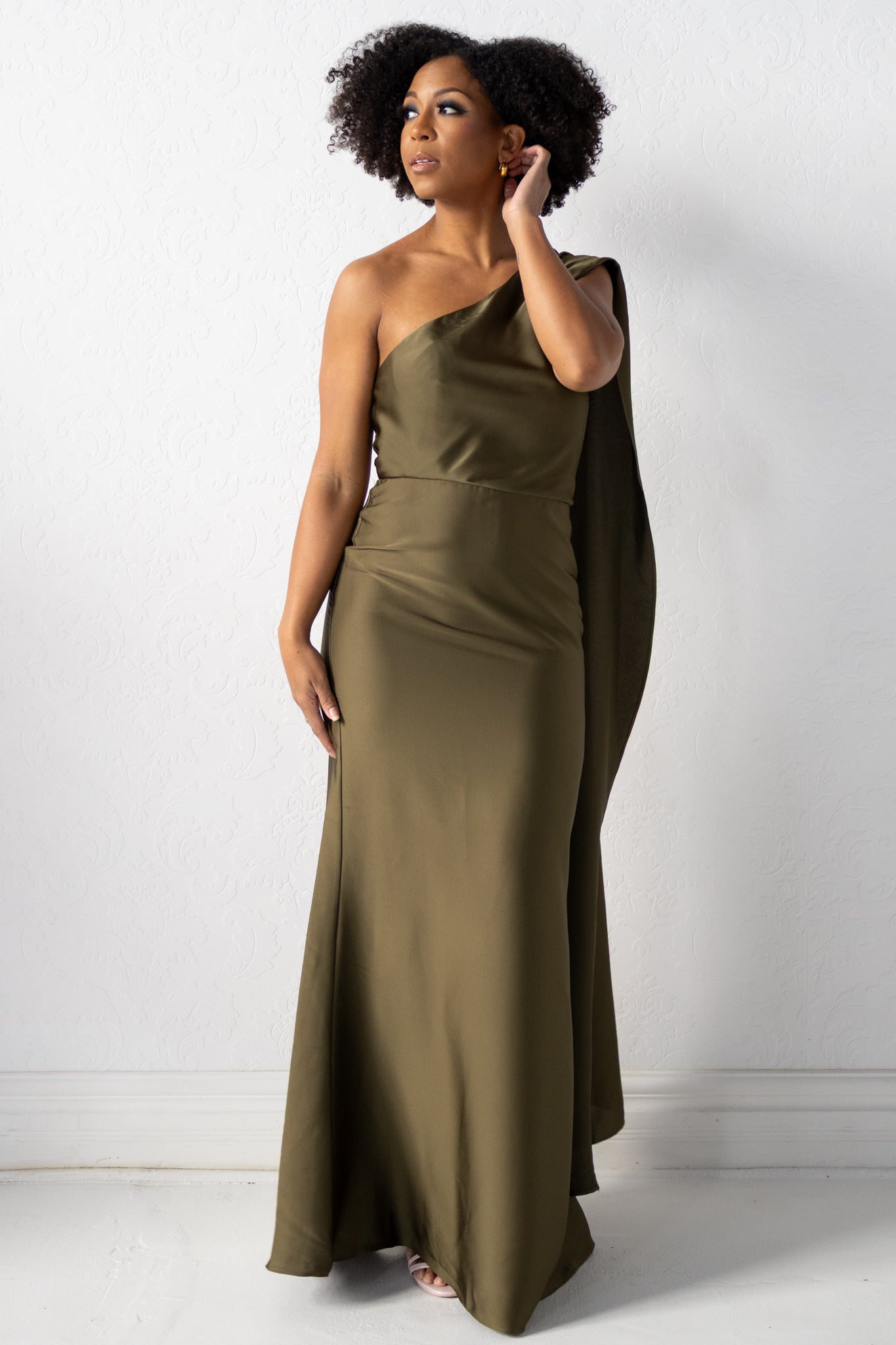One Shoulder Midi Dress