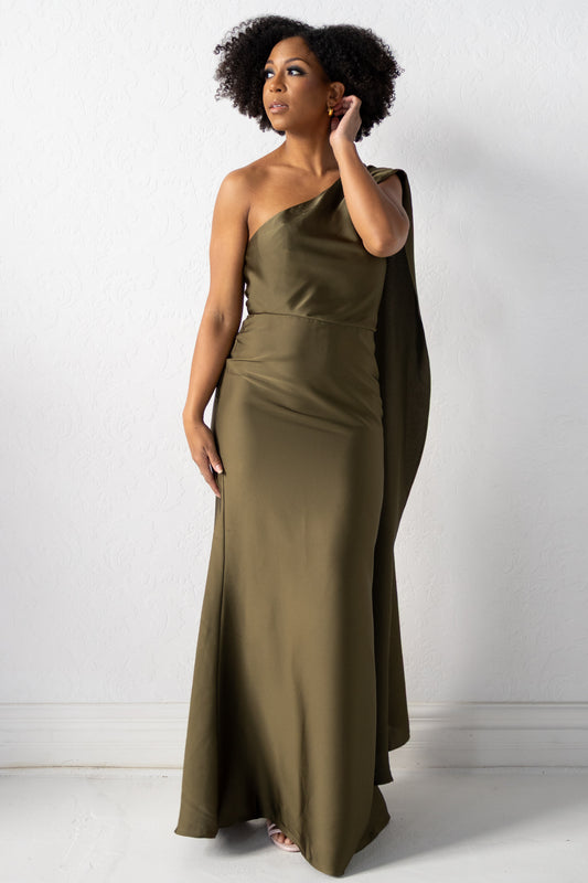 One Shoulder Midi Dress