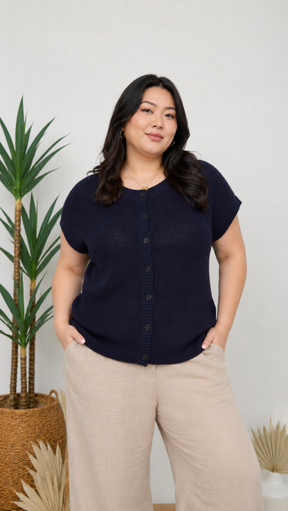 Knit SS Cardigan (S-3X)