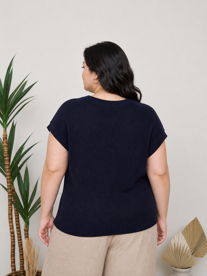 Knit SS Cardigan (S-3X)