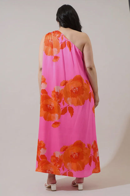 Glena One Shoulder Maxi Dress (XS-3X)