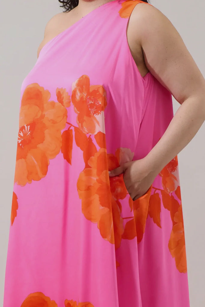 Glena One Shoulder Maxi Dress (XS-3X)