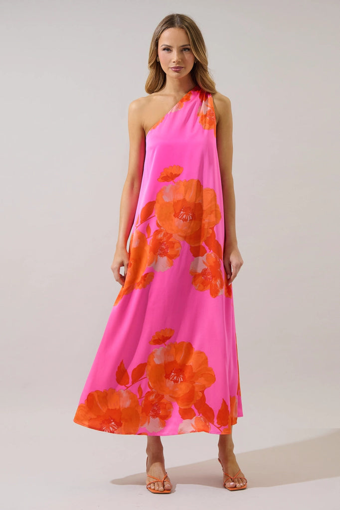 Glena One Shoulder Maxi Dress (XS-3X)