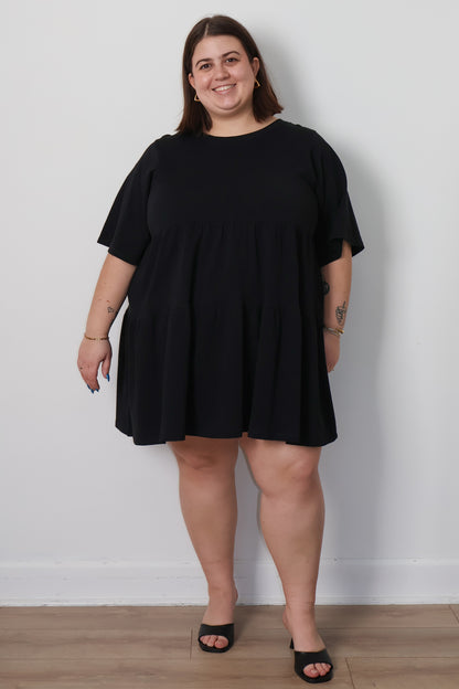 Brunette Tiered Babydoll Dress (XS-3X)