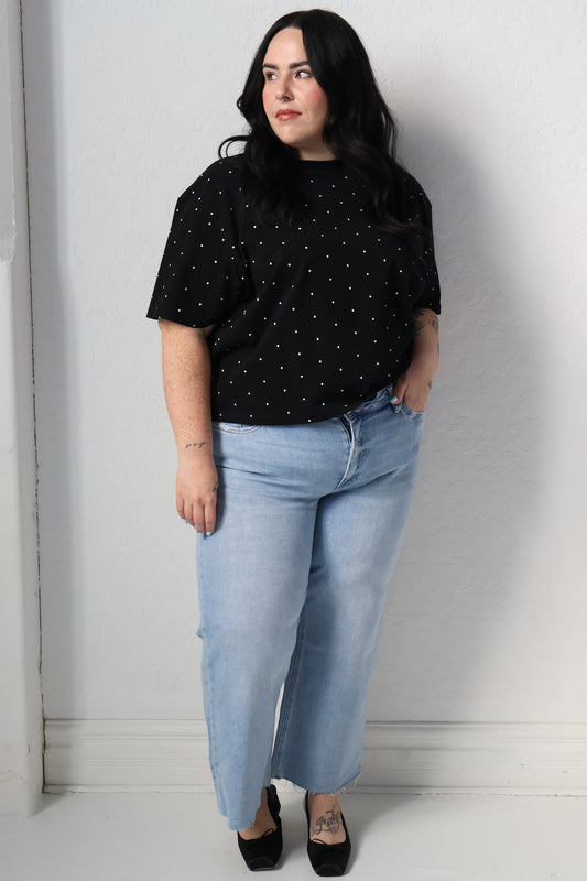 Brunette Polka Dot Boxy Tee (XS-3X)