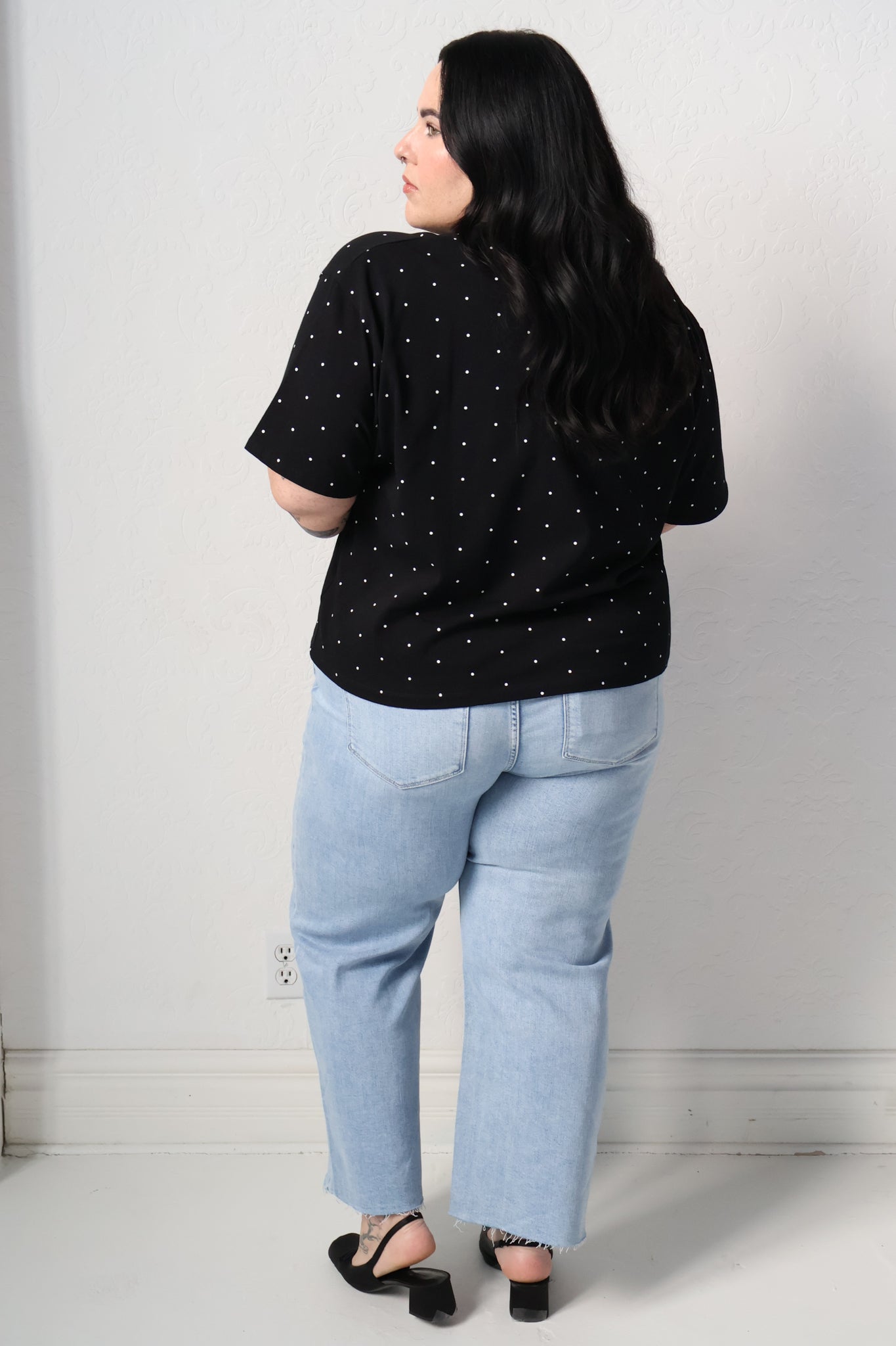 Brunette Polka Dot Boxy Tee (XS-3X)