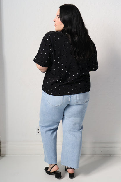 Brunette Polka Dot Boxy Tee (XS-3X)