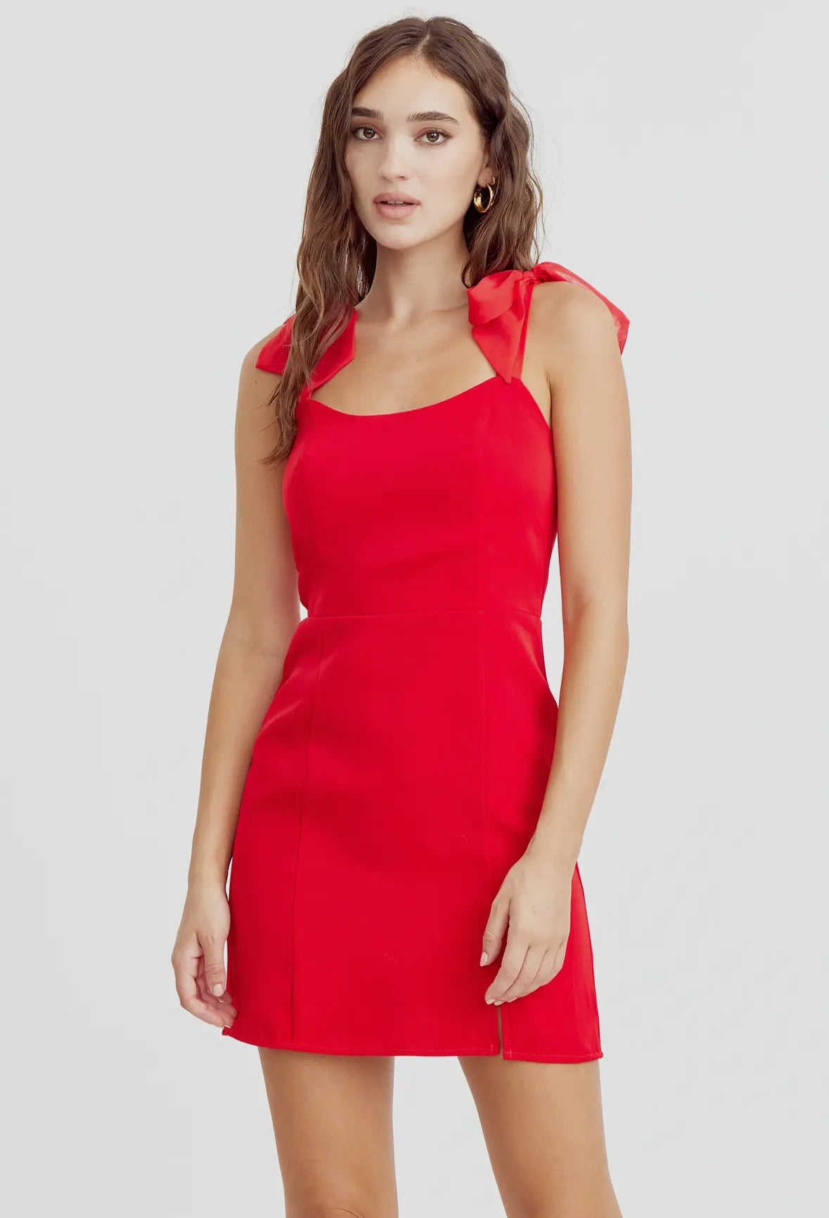Adelyn Rae Gia Red bow dress