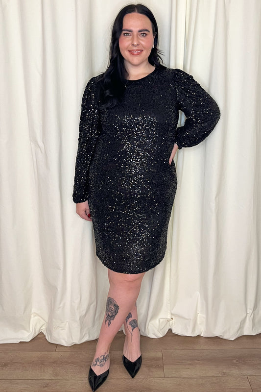 CURVE Sequin Shift Dress