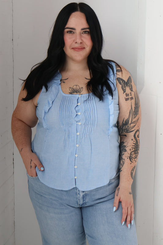 CURVE Linen Striped Tank