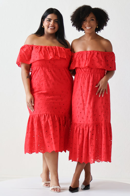 Eyelet OTS Dress (XS-XXL)