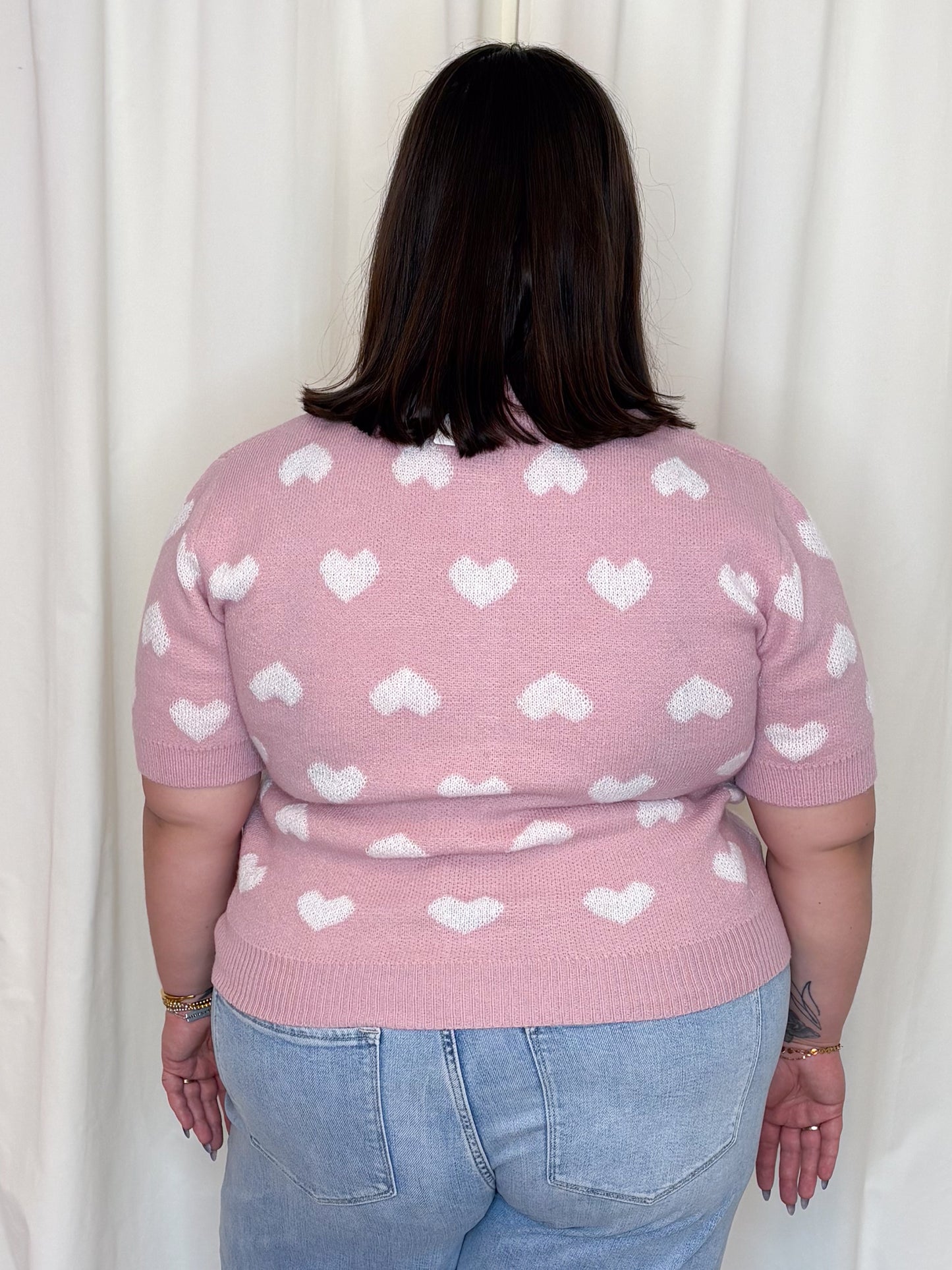 Heart SS Cardigan (S-3X)