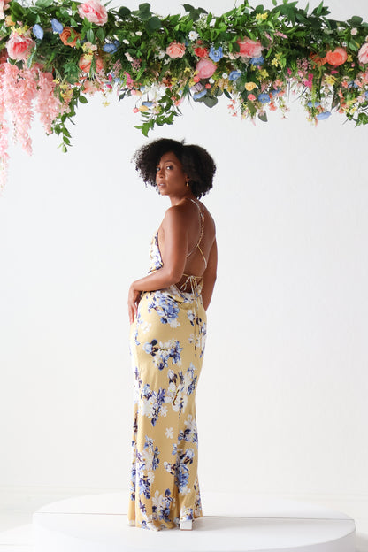 Floral Chain Strap Dress