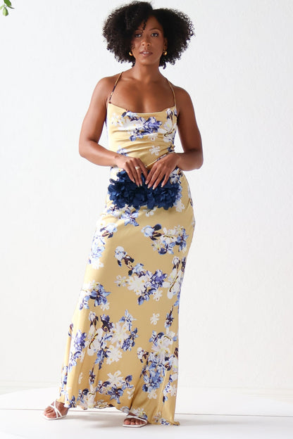 Floral Chain Strap Dress
