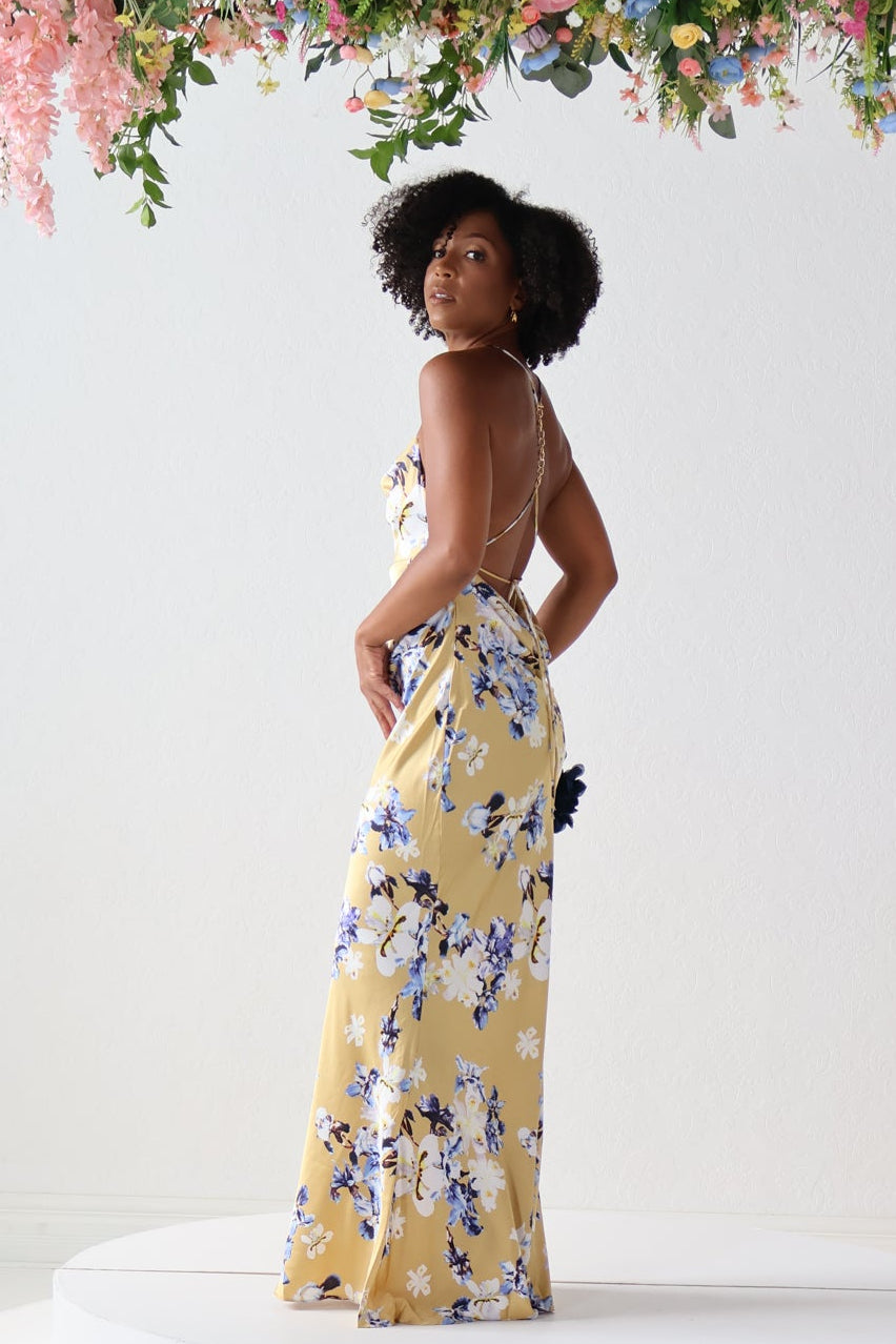 Floral Chain Strap Dress