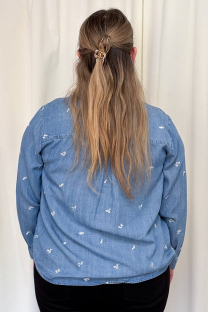 CURVE Embroidered Tencel Shirt