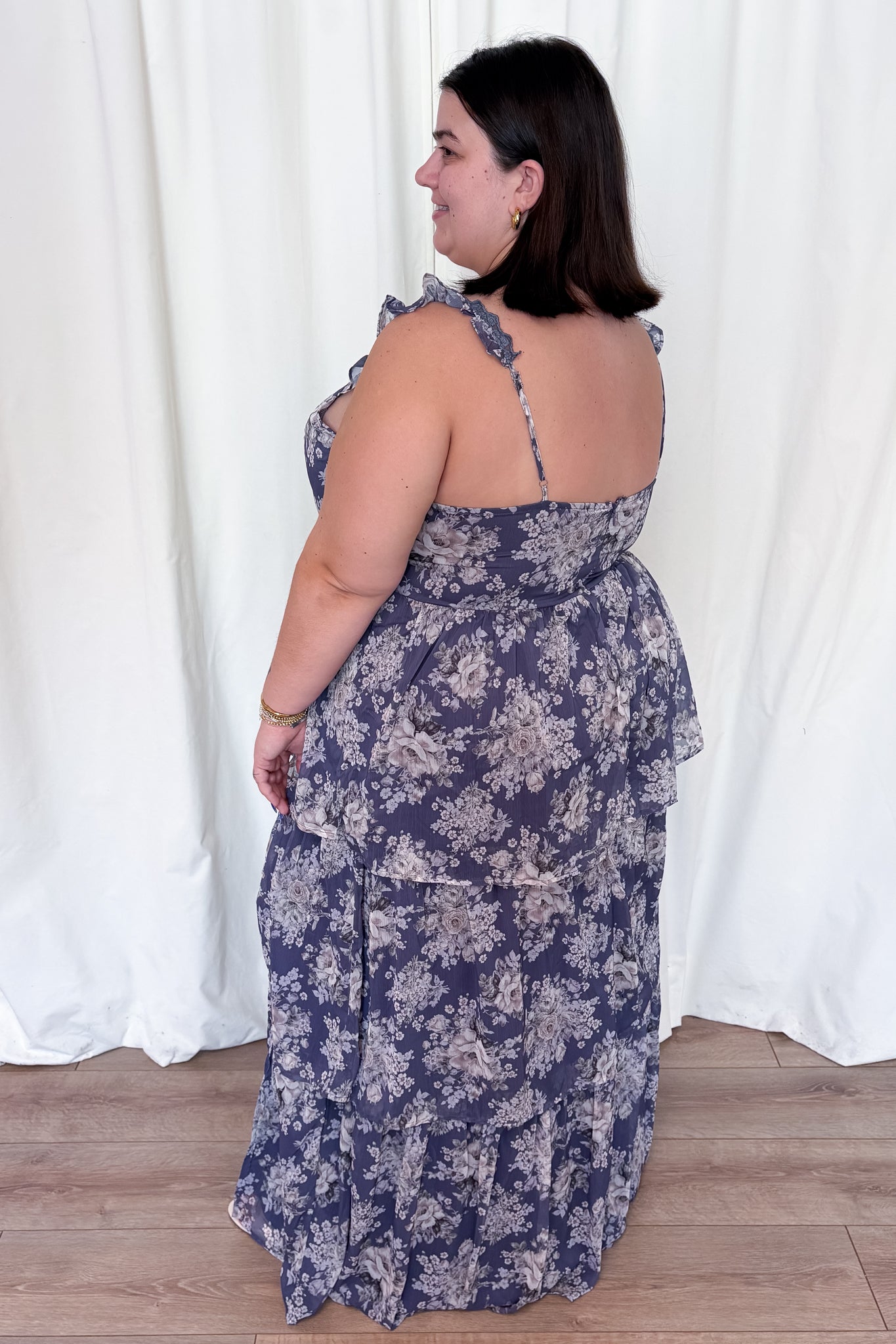 CURVE Floral Tiered Dress