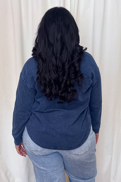 CURVE Knit "Denim" Shirt