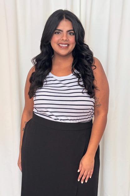CURVE Striped  Ribbed Tank