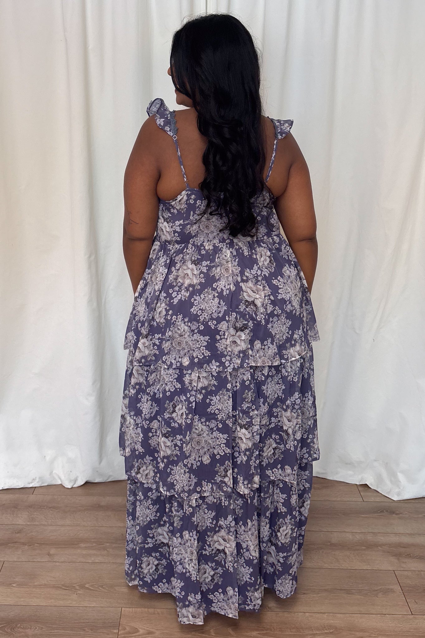 CURVE Floral Tiered Dress