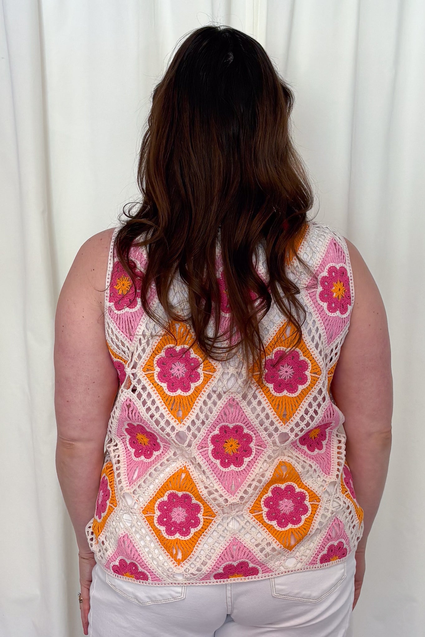 Floral Crochet Tank (S-XXL)