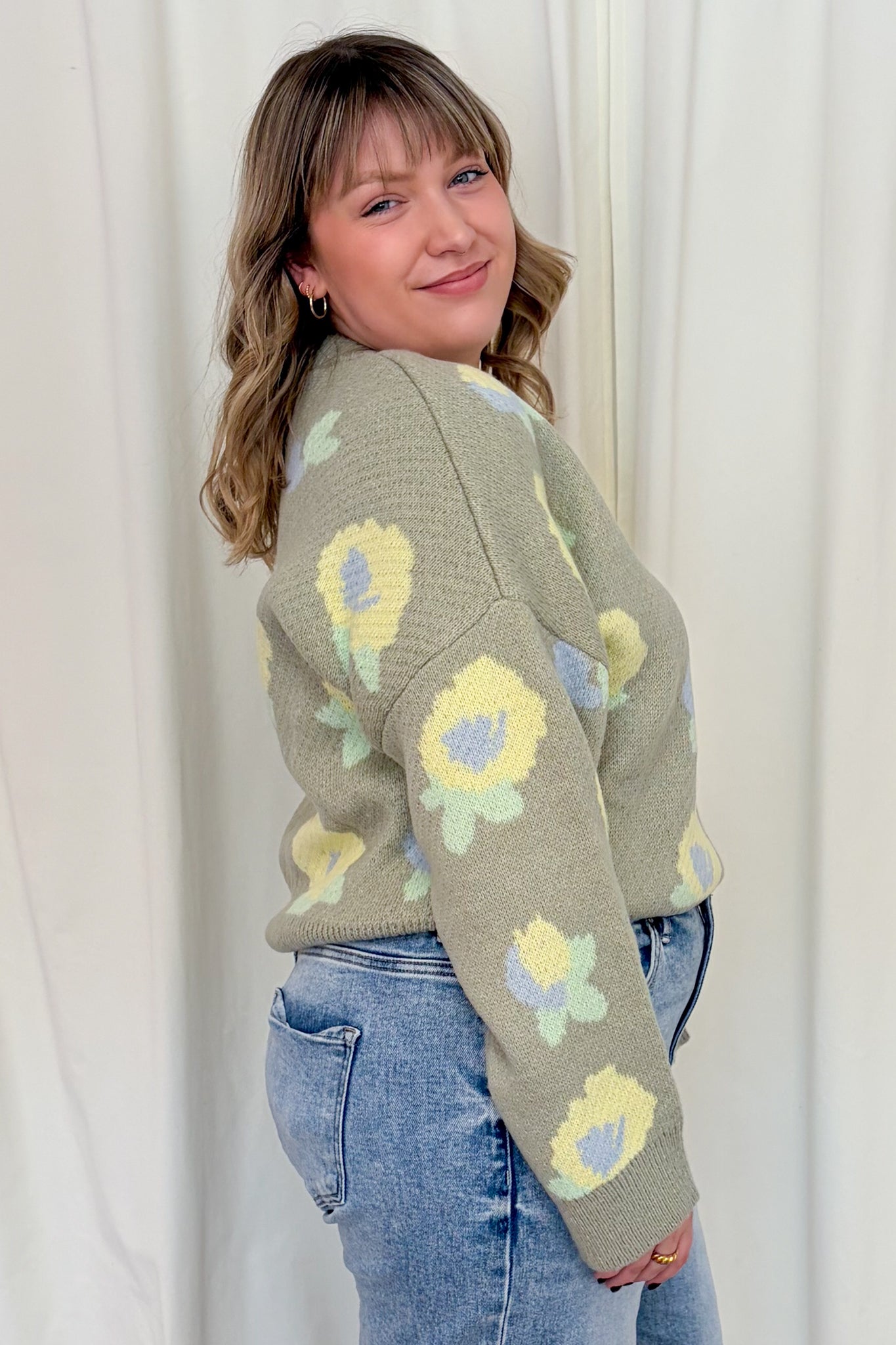 Floral Pullover Sweater