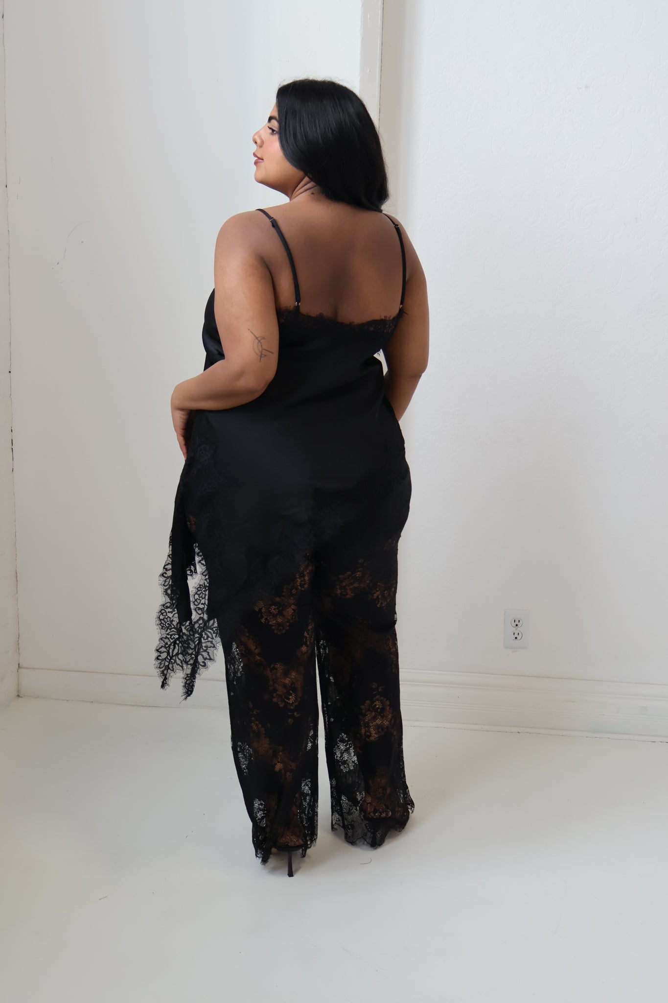 CURVE Satin Lace Trim Set