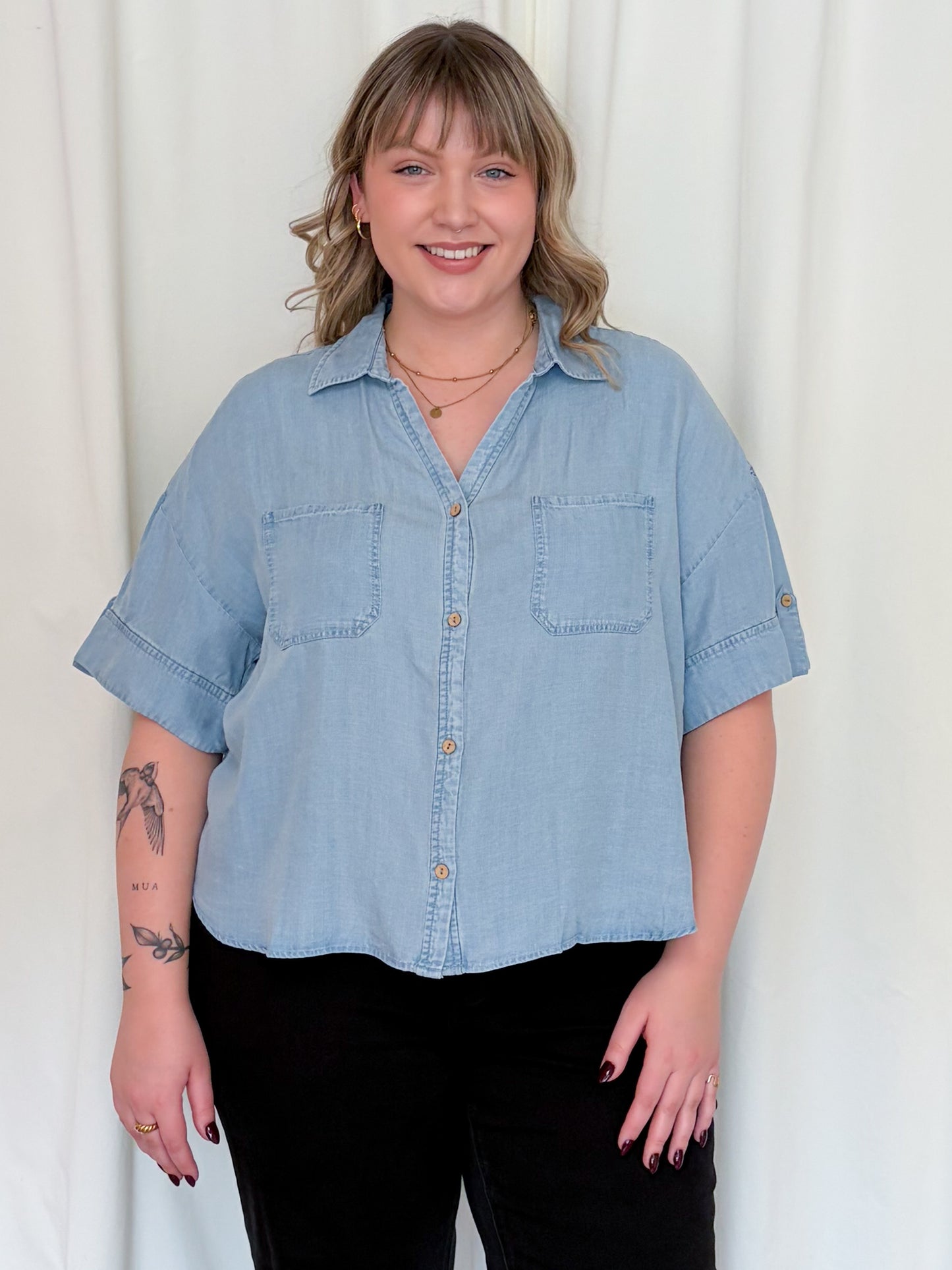 Short Sleeve Tencel Top (S-XXL)