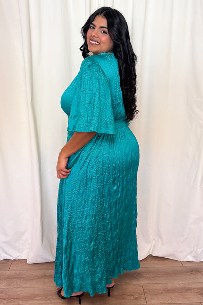 Satin Fit and Flare Midi Dress (XS-XXL)