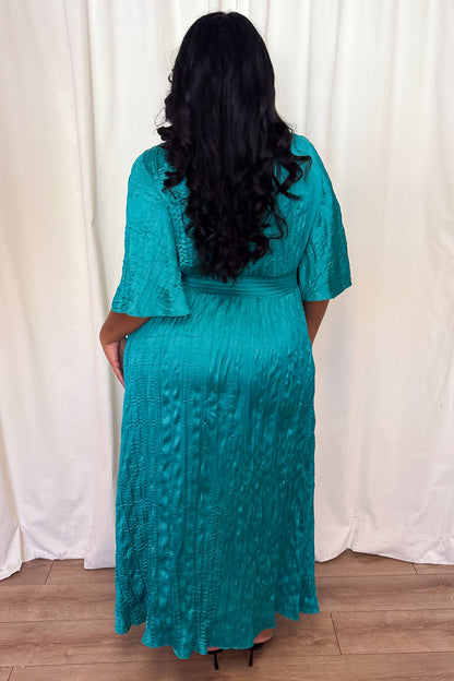 Satin Fit and Flare Midi Dress (XS-XXL)