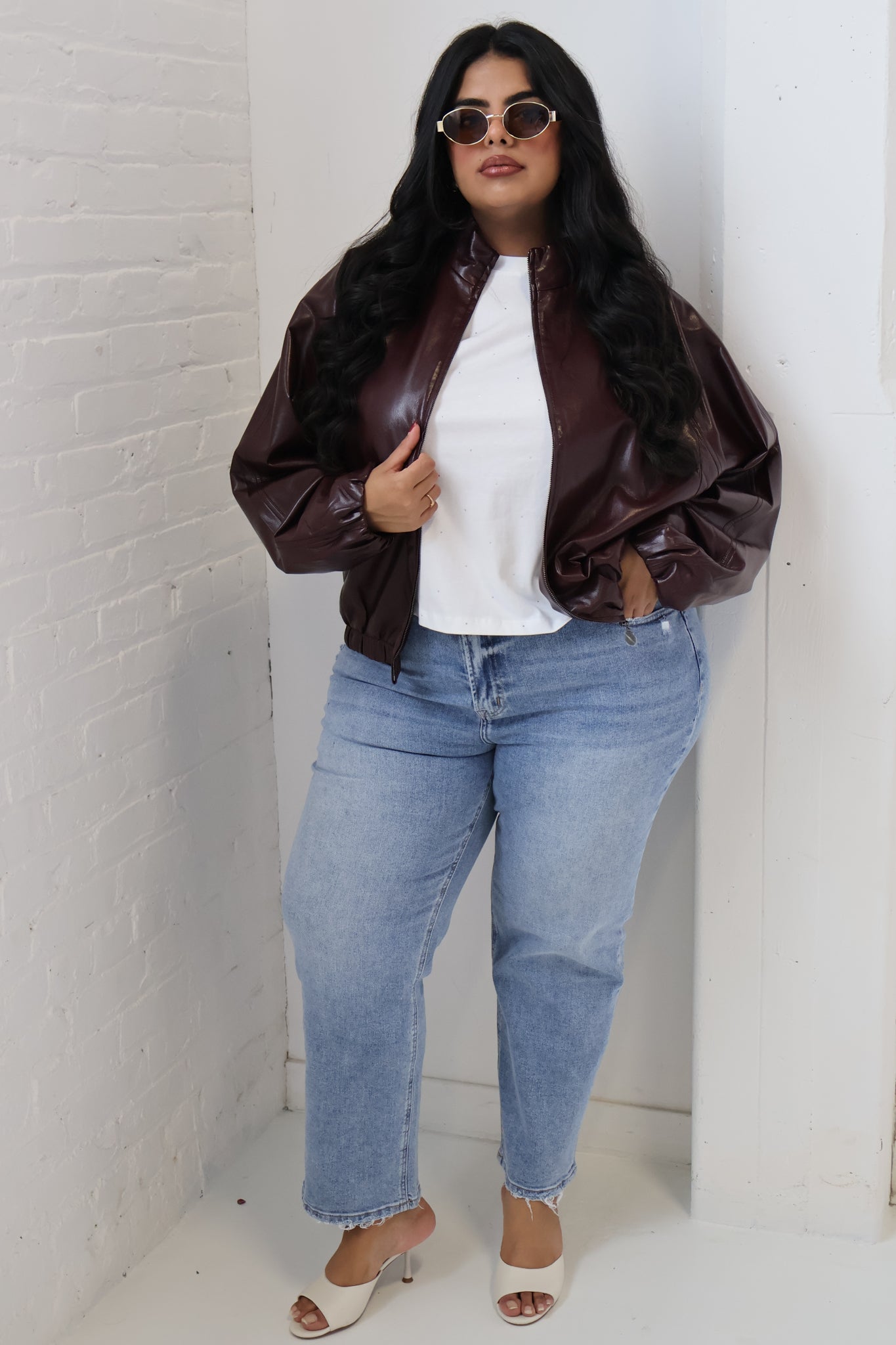 Faux Leather Bomber (XS-XXL)