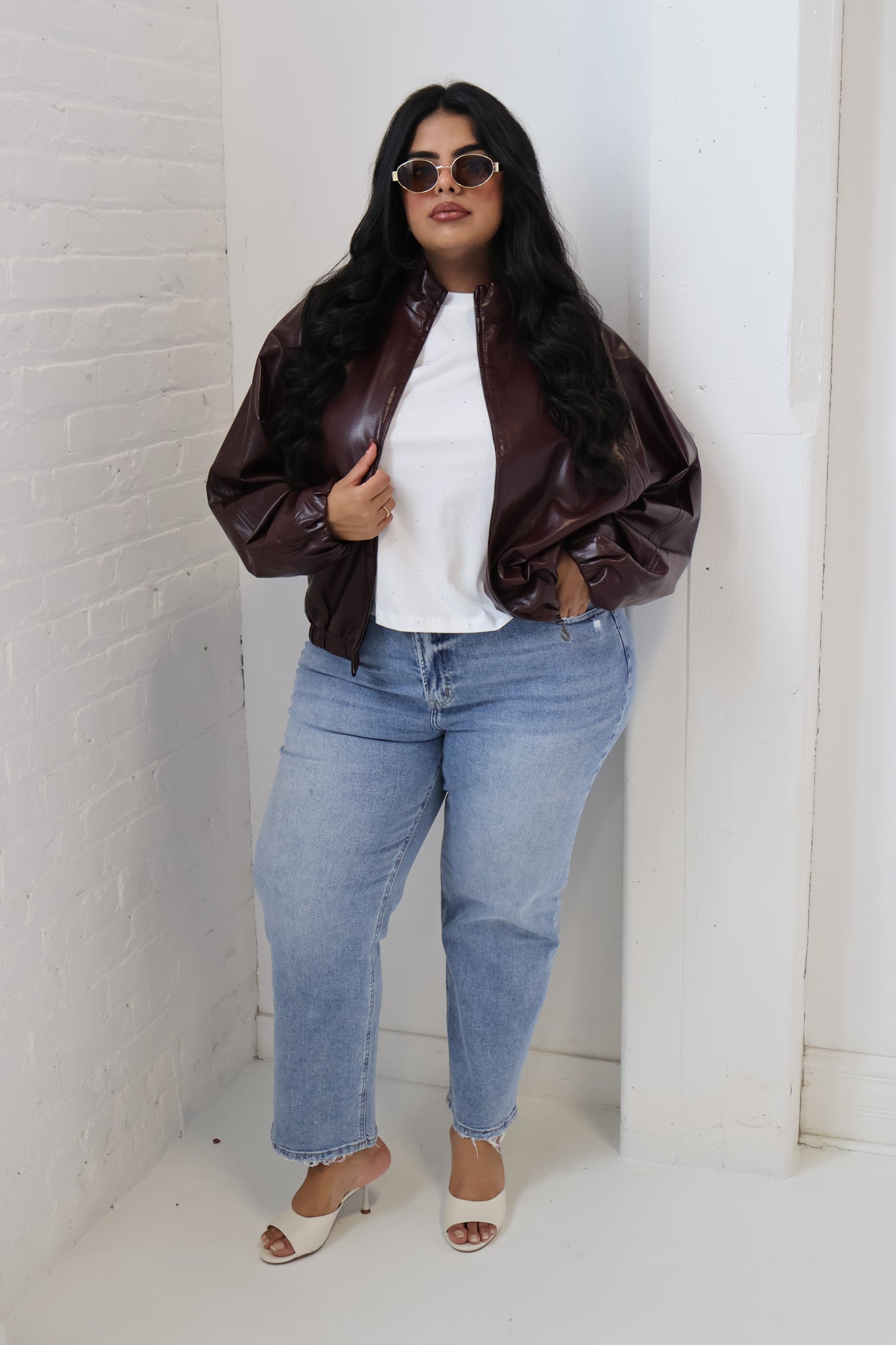 Faux Leather Bomber (XS-XXL)