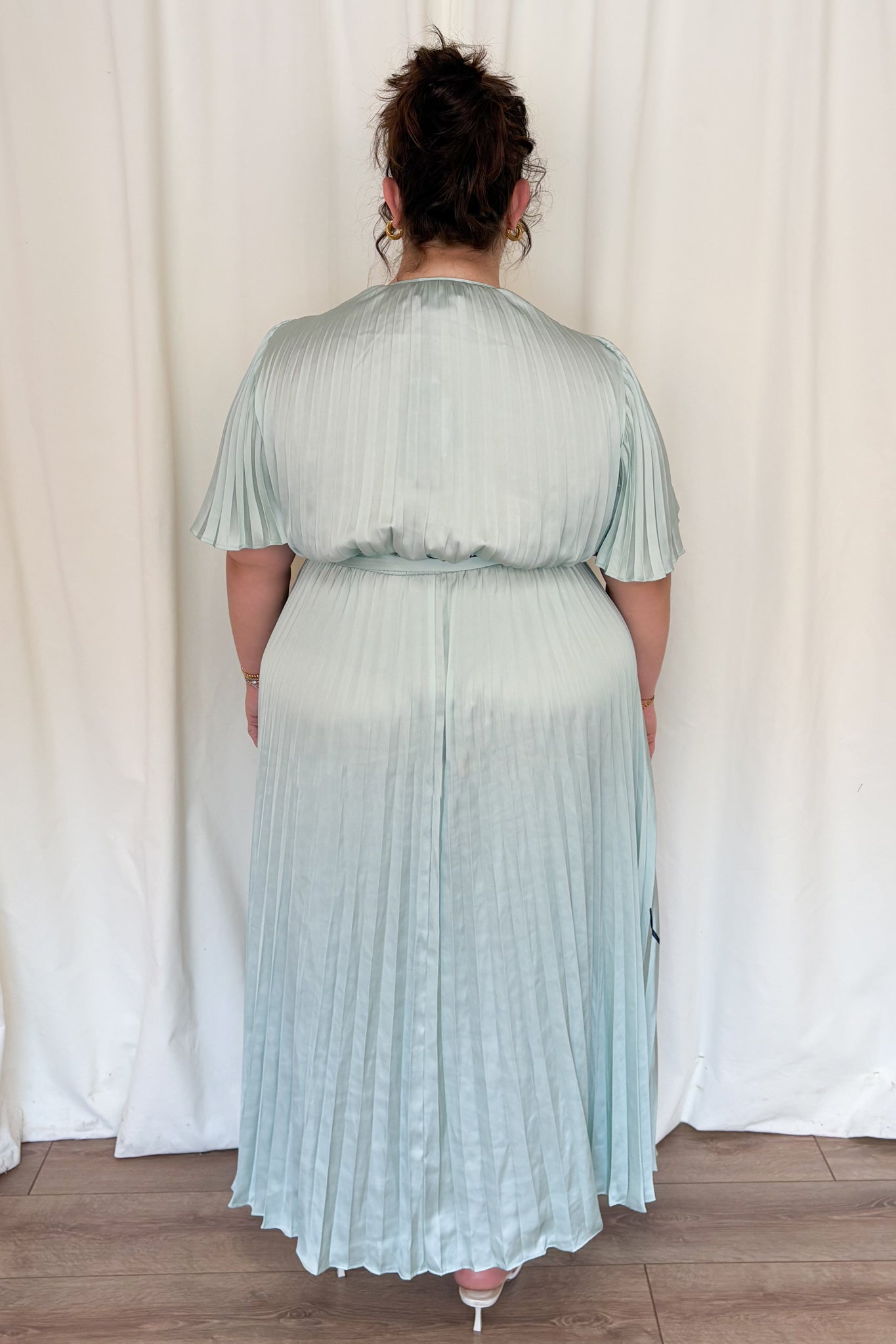 Pleated Floral Fit & Flare Dress (S-XXL)