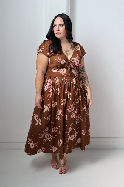 CURVE Corset Waist Midi Dress