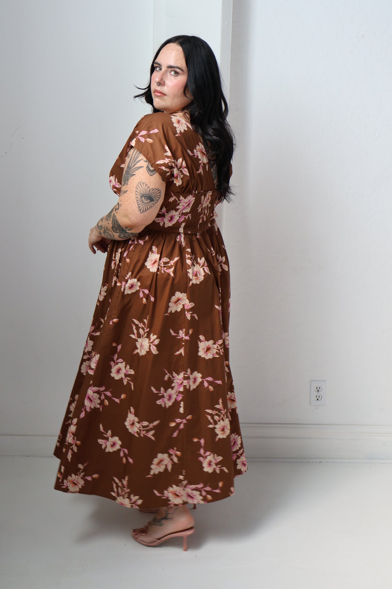CURVE Corset Waist Midi Dress
