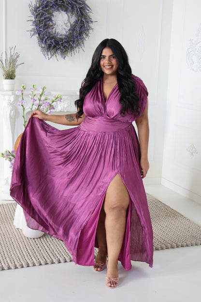 CURVE Lurex Pleated Gown