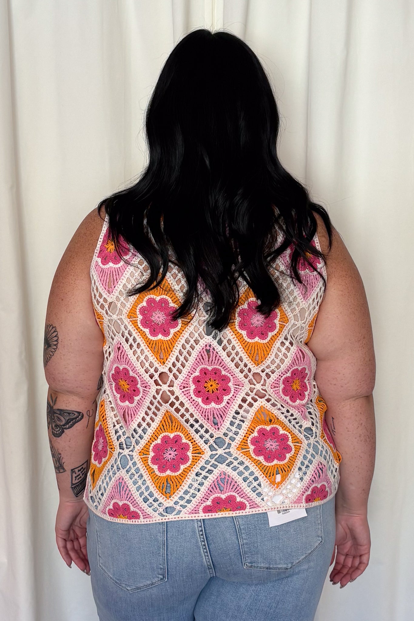 Floral Crochet Tank (S-XXL)