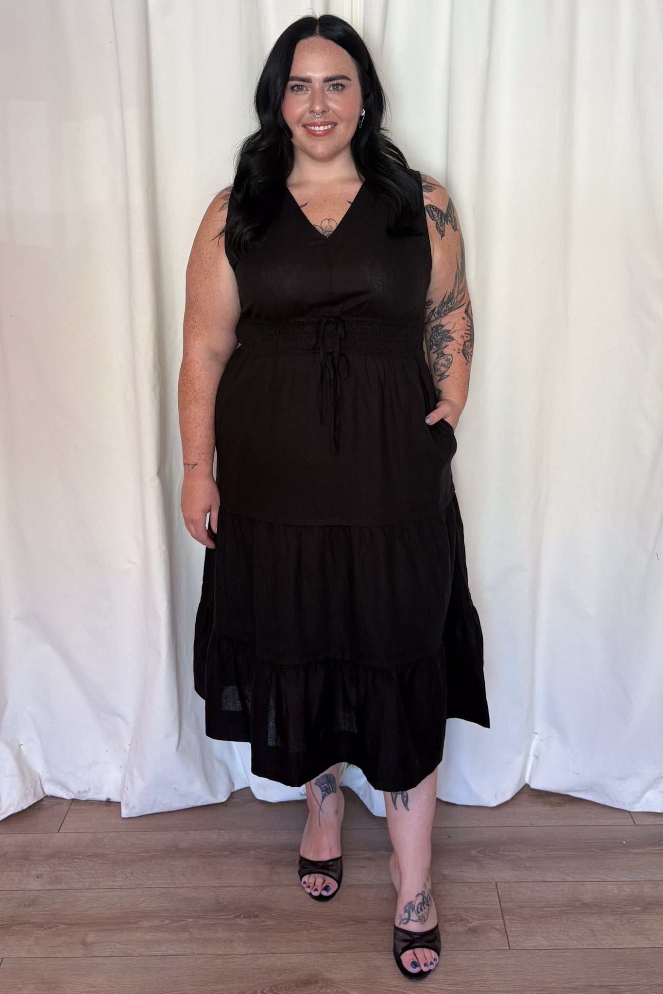 Linen Midi Dress (S-XXL)