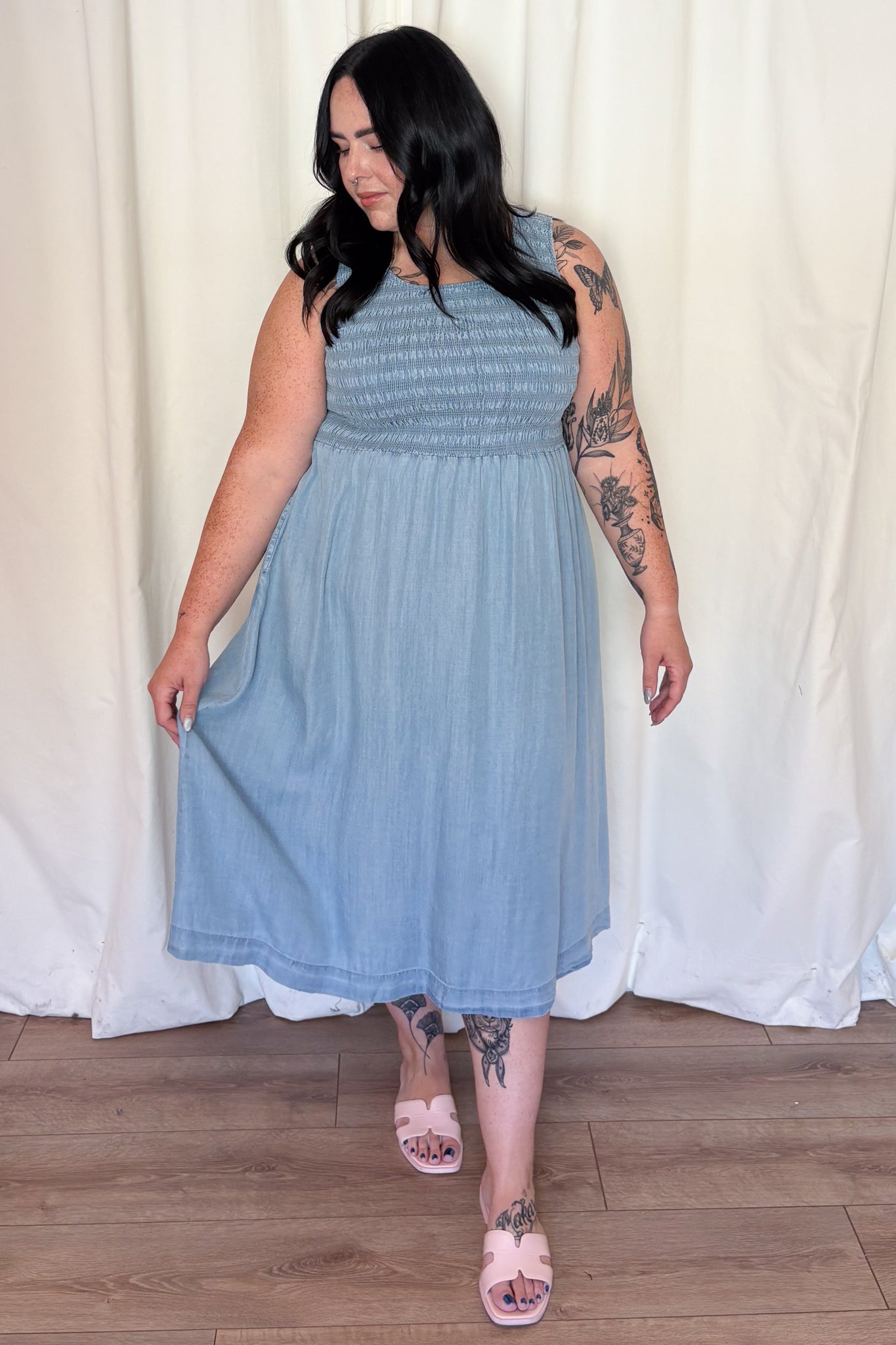 Tencel Midi Dress (S-XXL)