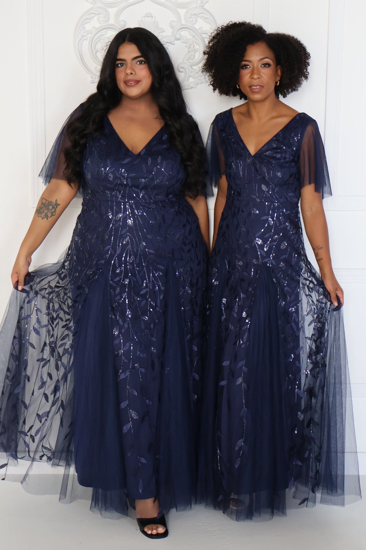 Tulle Sequin Evening Gown (4-24)