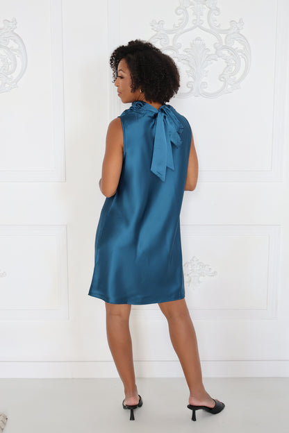 Cowl Neck Mini Dress (S-3X)