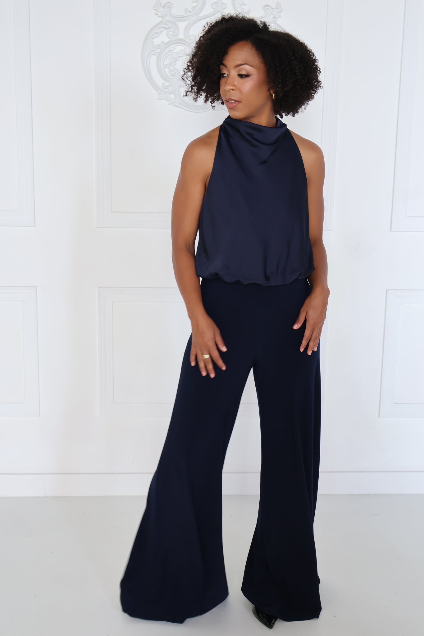 Satin Halter Jumpsuit (Size 2-22)
