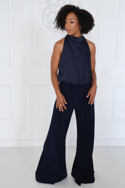Satin Halter Jumpsuit (Size 2-22)