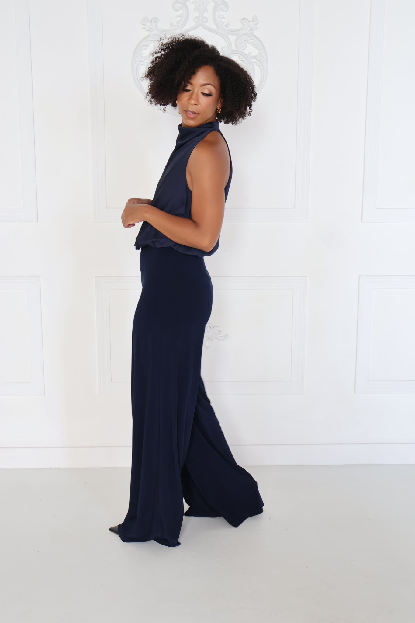Satin Halter Jumpsuit (Size 2-22)