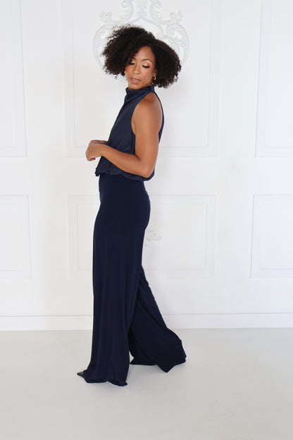 Satin Halter Jumpsuit (Size 2-22)
