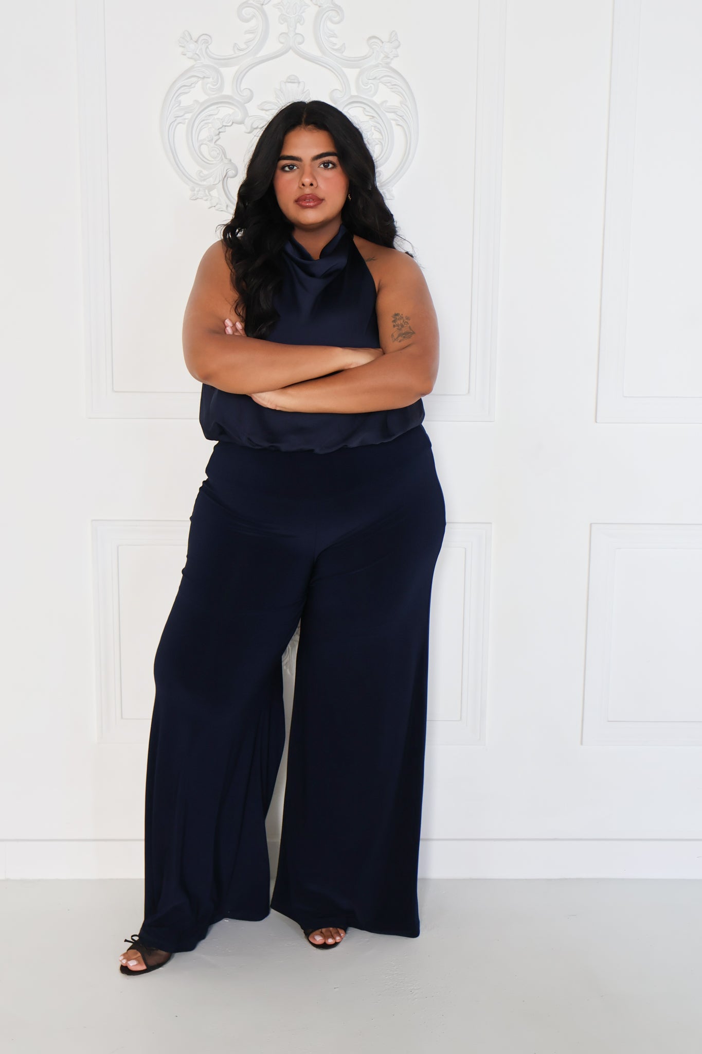 Satin Halter Jumpsuit (Size 2-22)